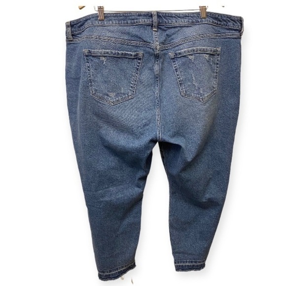 Torrid 22S Mom Straight Vintage Stretch High-Rise Jeans Distressed Frayed Hems - Picture 4 of 14